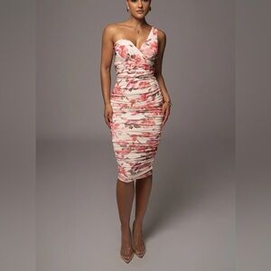 Ivory Floral Secret Meadow Midi Dress